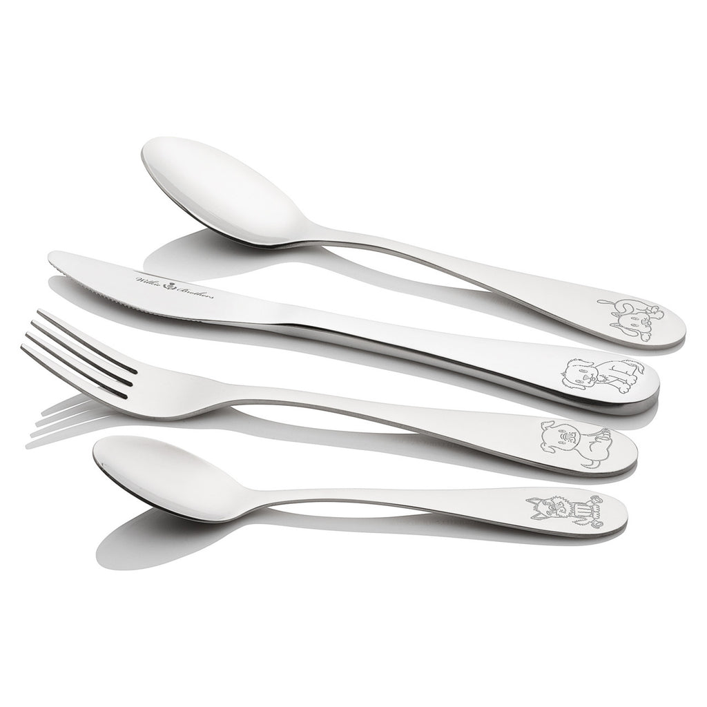 Wilkie Brothers Puppy | Children's Cutlery Set 4-Piece