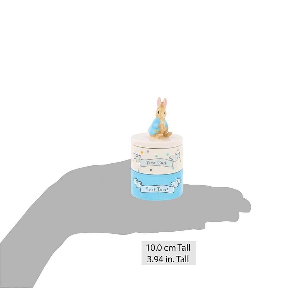 Beatrix Potter | Peter Rabbit First Tooth & First Curl Ceramic Keepsake Box | Set of 2