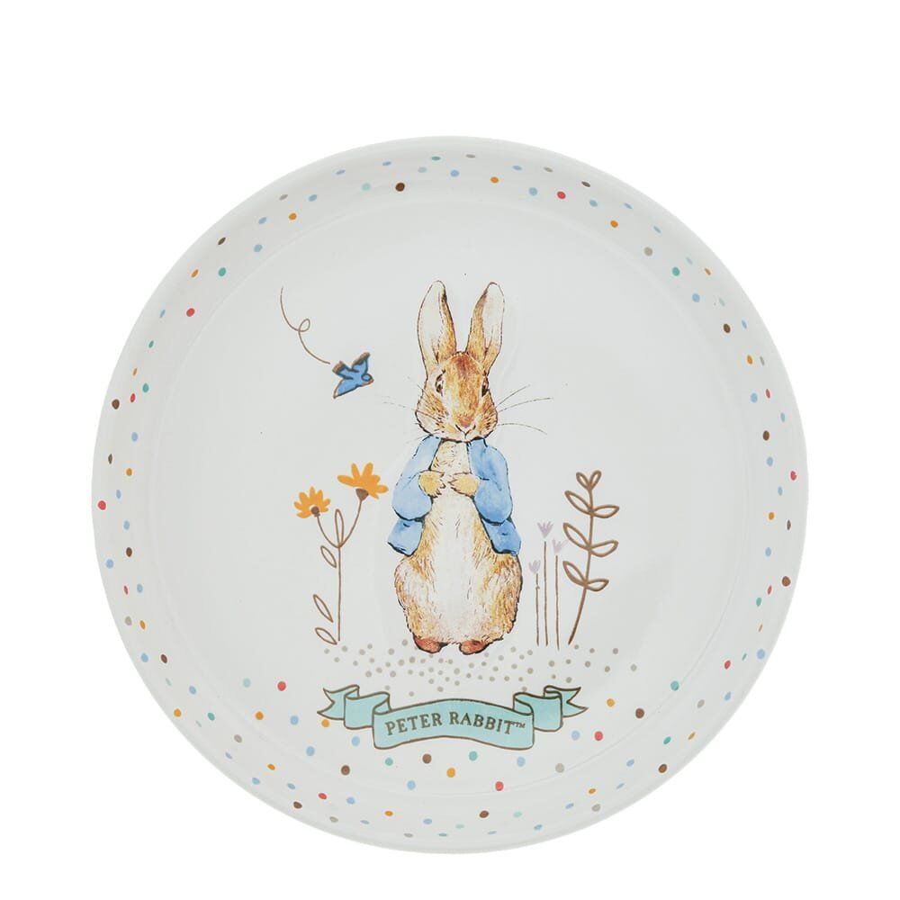 Peter Rabbit Ceramic Dinner Set | Beatrix Potter 3-Piece Children's Dinnerware