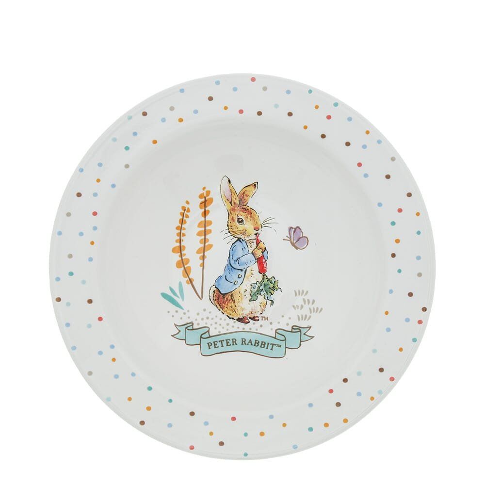 Peter Rabbit Ceramic Dinner Set | Beatrix Potter 3-Piece Children's Dinnerware