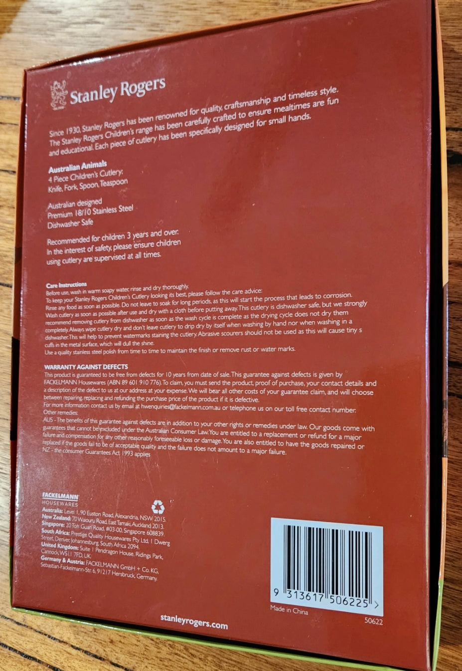 Stanley Rogers Australian Animals – Personalised Children’s Cutlery Set (4-Piece)