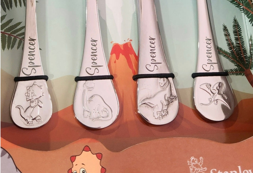Stanley Rogers Dinosaur – Personalized Children’s Cutlery Set (4-Piece)