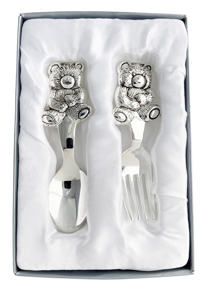 Russell Collection Giftware - Cuddly Bear Spoon & Fork Cutlery Set ...