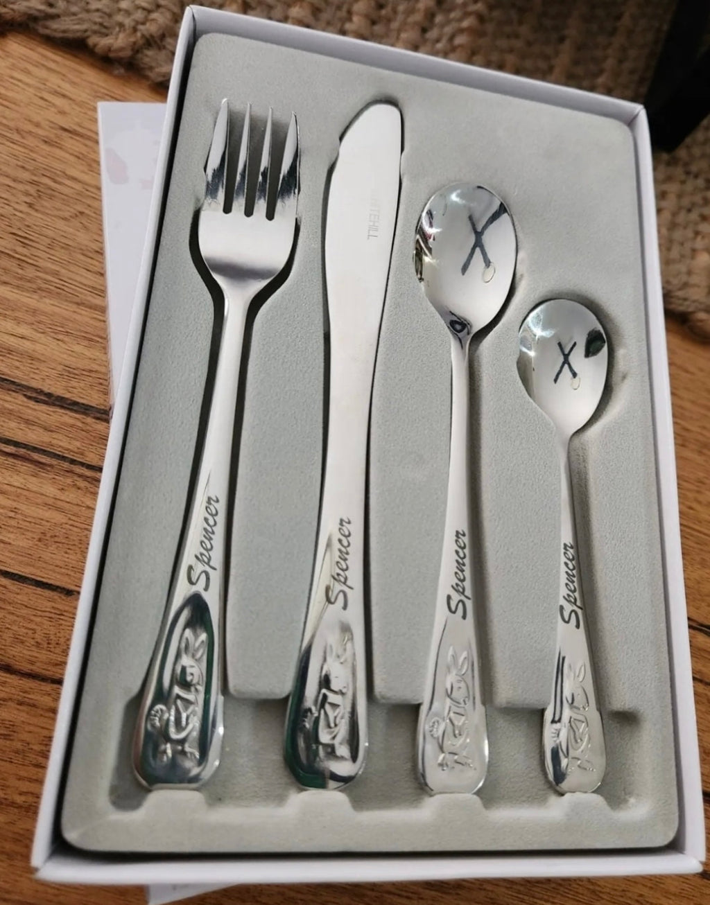 Whitehill Bunny | Personalised Engraved Baby Cutlery Set 4-Piece