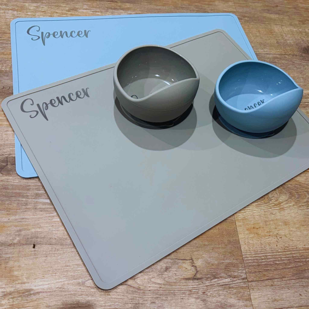 Personalised Silicone Placemat & Bowl Set | Children's & Toddler Gift