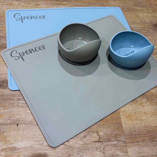 Personalised Silicone Placemat & Bowl Set | Children's & Toddler Gift