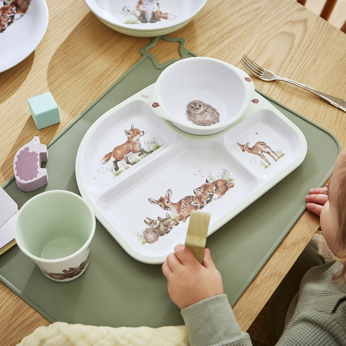 Royal Worcester Wrendale Designs | Children's Divided Plate & Bowl Set 2-Piece