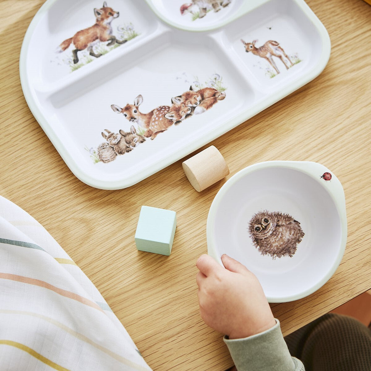 Royal Worcester Wrendale Designs | Children's Divided Plate & Bowl Set 2-Piece