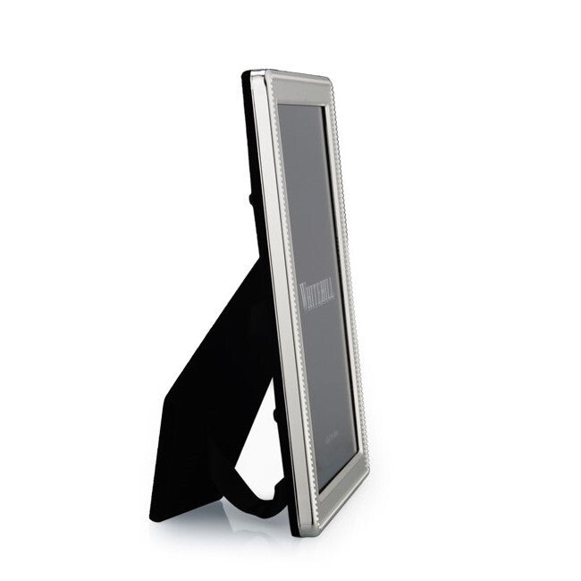 Whitehill Narrow Bead Silver Plated Photo Frame | Tabletop Easel 4x6 inch