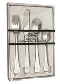 Russell Collection children's cutlery set - 4 piece 18/10 stainless steel dishwasher safe knife fork and spoons with duck design, Little Cutlery Australia