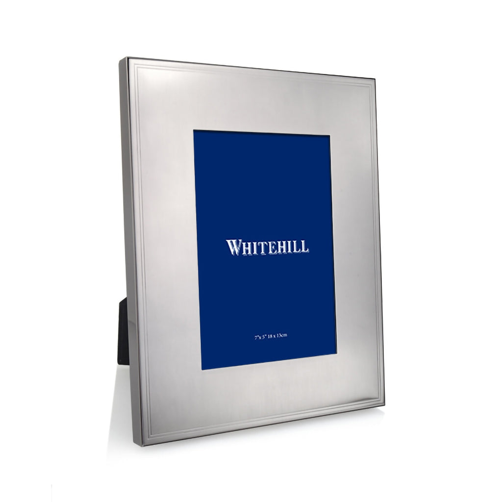 Whitehill Tremont Silver Photo Frame front view - elegant tabletop easel frame 13x18cm 5x7 inch gift