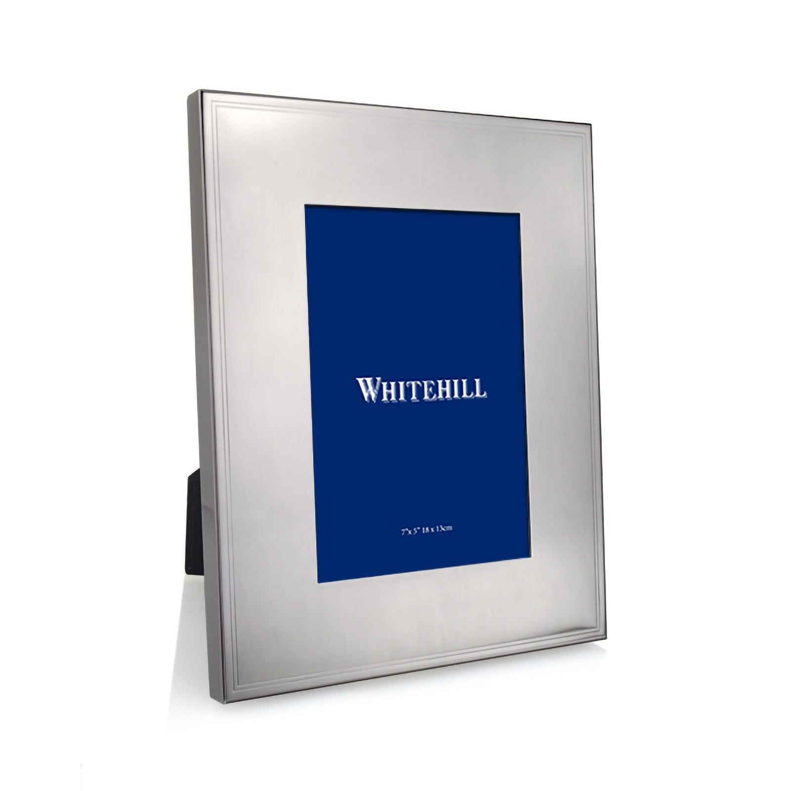 Whitehill Tremont Silver Photo Frame front view - elegant tabletop easel frame 13x18cm 5x7 inch gift